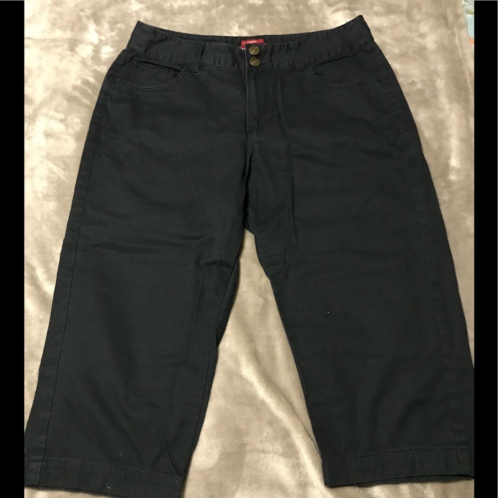 Merona Black Capri Crop Pants Sz 8